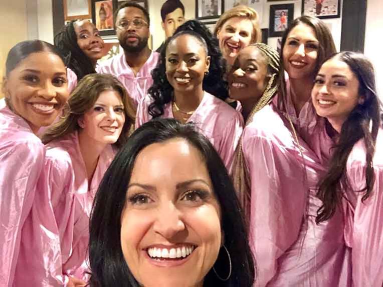 Monique Donnelly and company sing a choral performance with Camila Cabello on the Ellen Show 2019